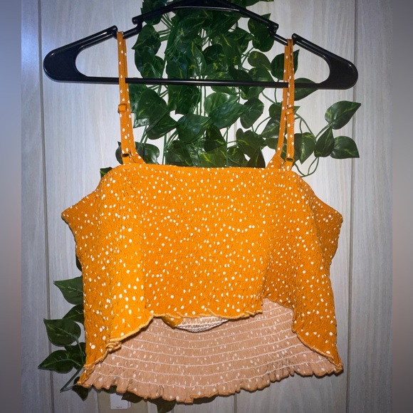 Orange polka dot crop top XL - Picture 4 of 9